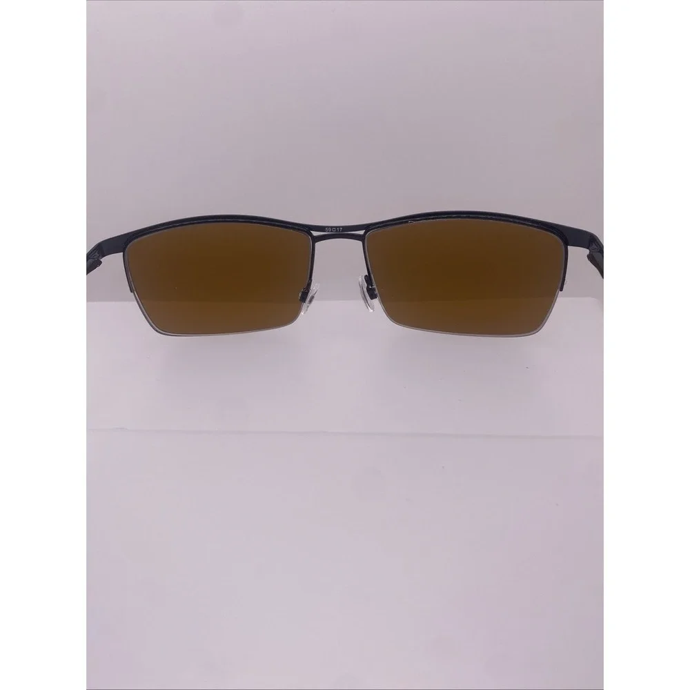Shaq Sunglasses FRAMES ONLY Zyloware Half Rim 145 Brown 144